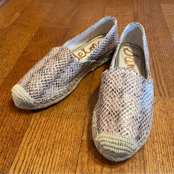 Sam Edelman Kesia Espadrille Flats Slip On Snakeskin Women’s 7M - Picture 3 of 11